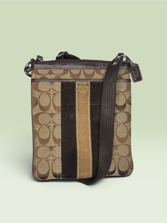 Coach Handbags - Coach Signature Stripe Swingpack